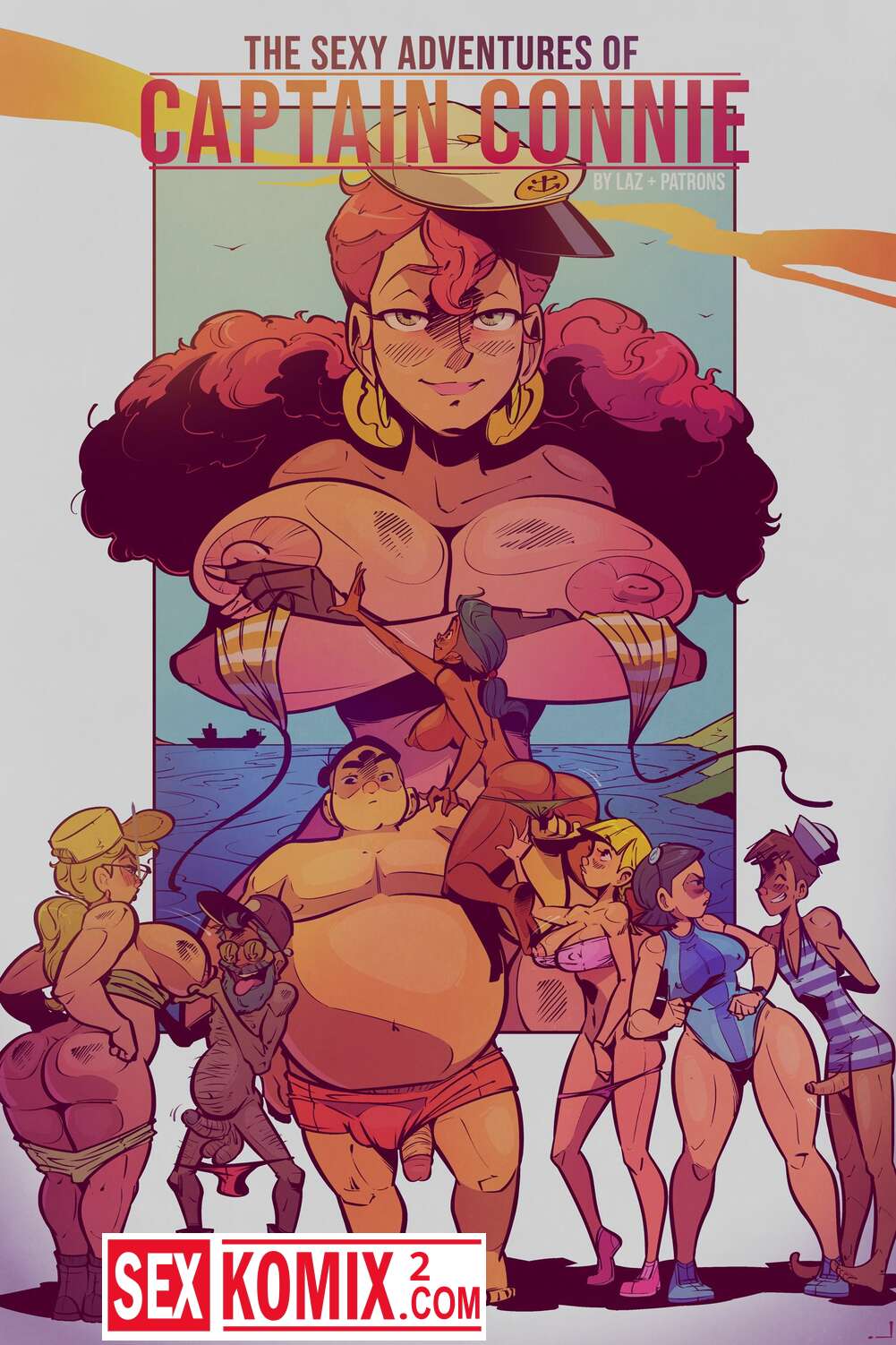 Порно комикс Капитан Конни. Laz.